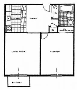Floor plan in a residential property managed by Great North Property Management